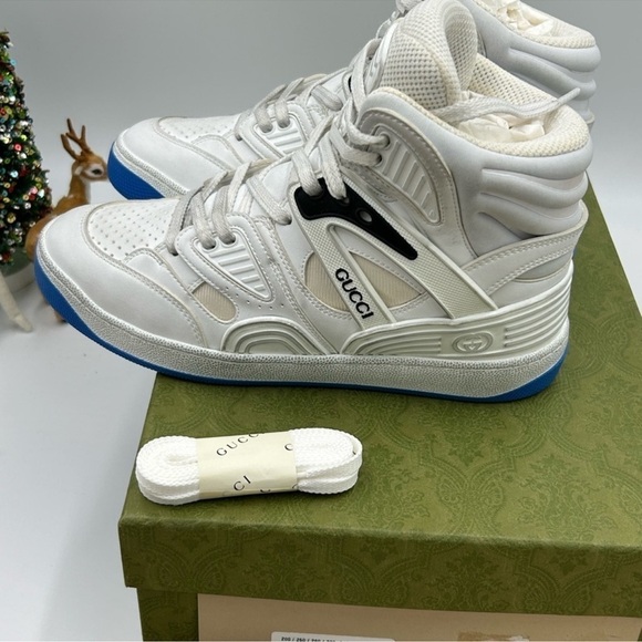 Women’s Gucci basket high top sneakers size 37 made in Italy - Picture 9 of 10